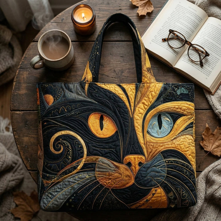 Quiltad väska – Mystisk katt