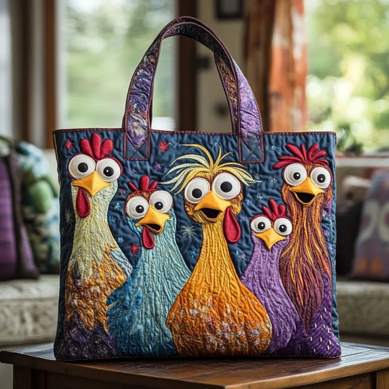 Bolso Artesanal – Cinco Gallinas Coloridas