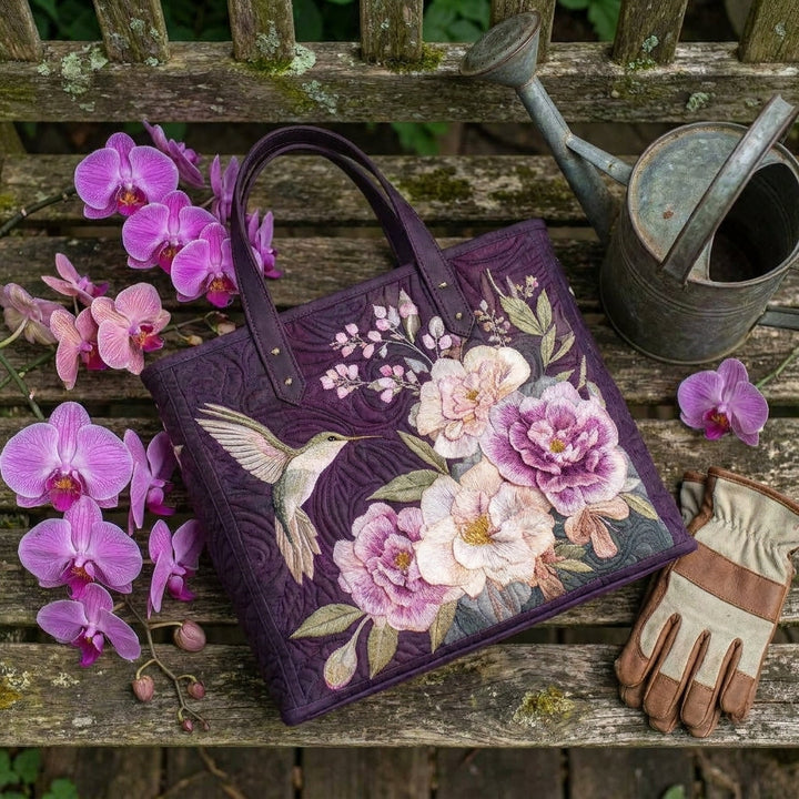 Bolso Artesanal – Colibrí y Orquídeas