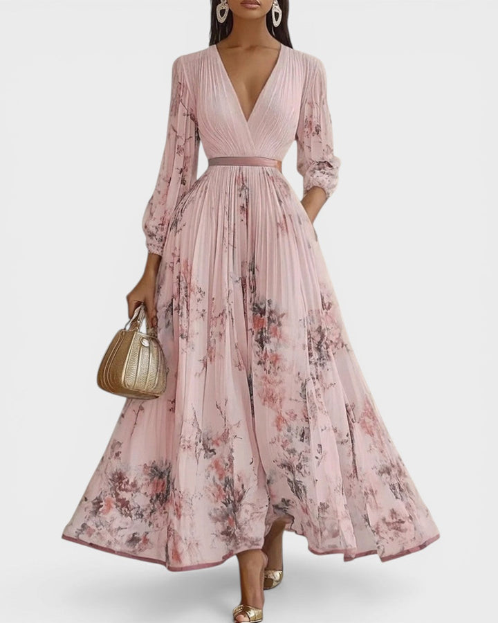Ariadna™ | Vestido plisado floral elegante