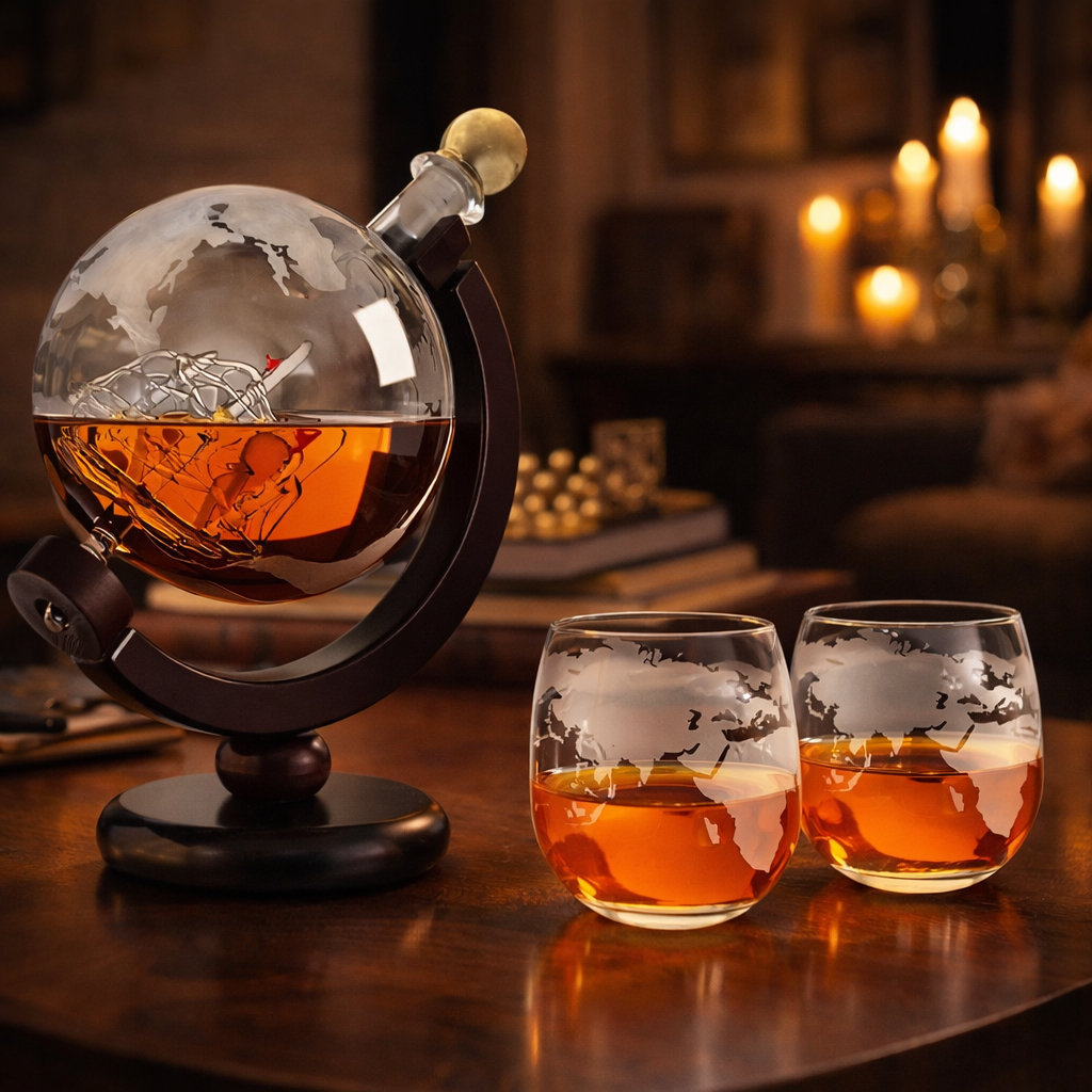 Decantador de Whisky – Edición Mapa del Mundo
