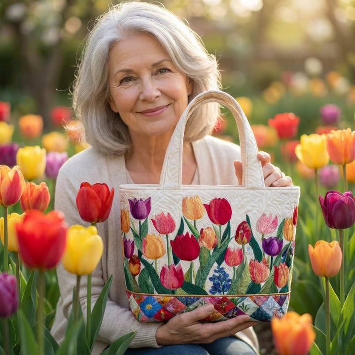 Bolso Artesanal – Jardín de Tulipanes