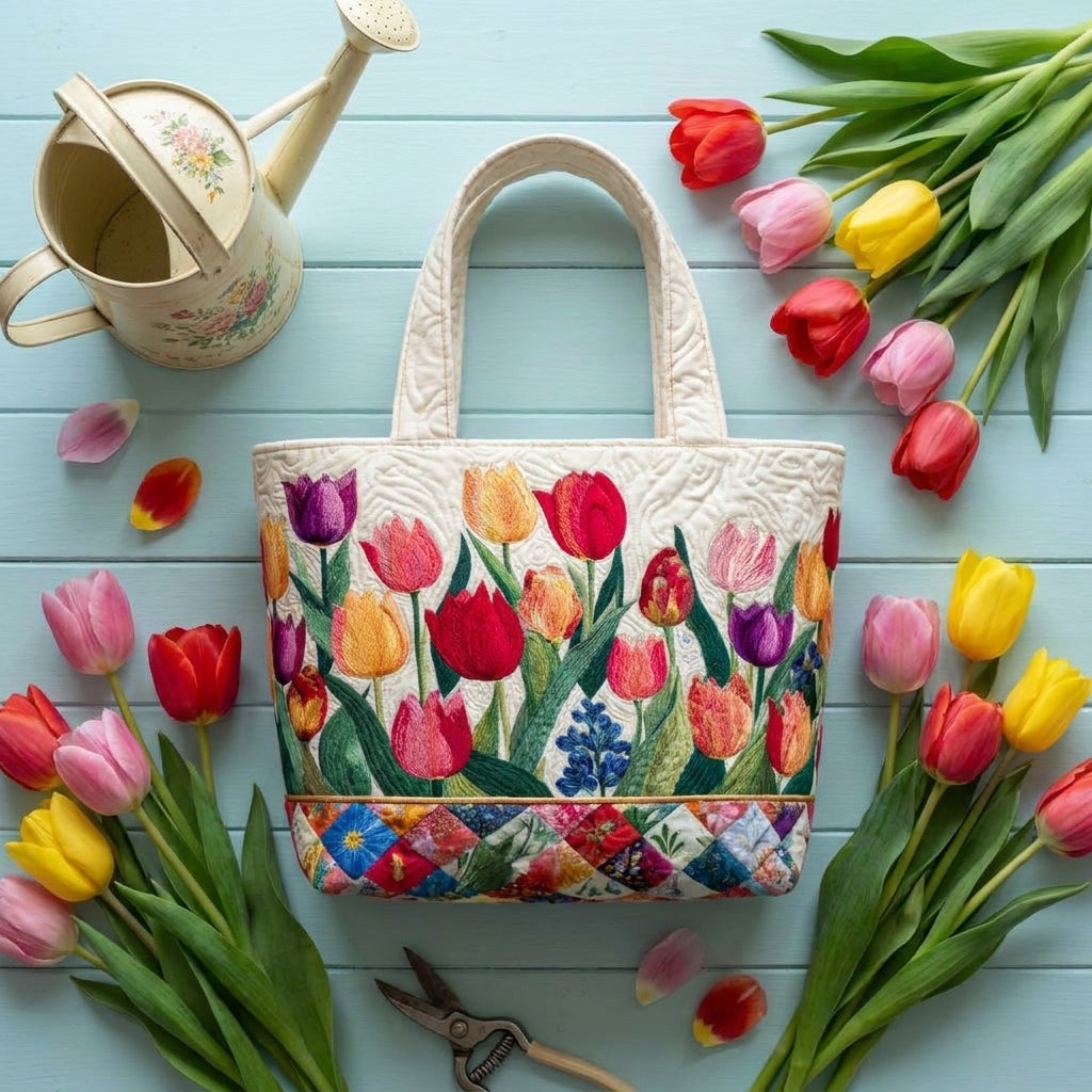 Bolso Artesanal – Jardín de Tulipanes