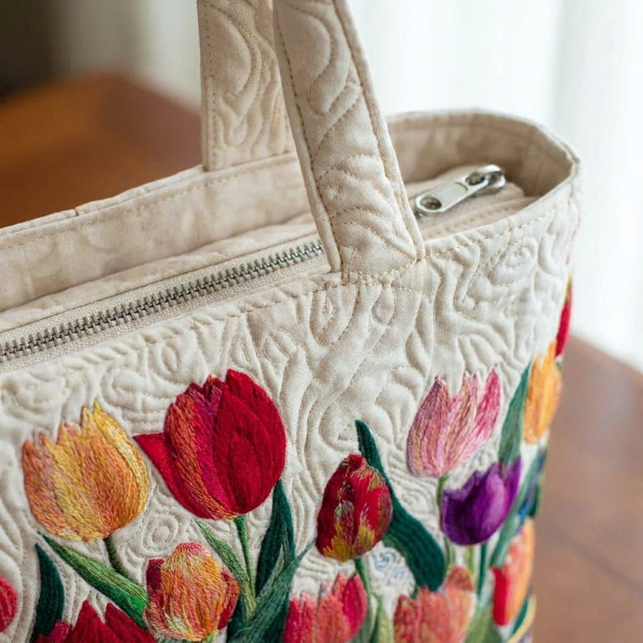Bolso Artesanal – Jardín de Tulipanes