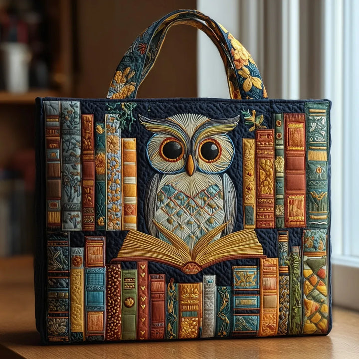 Bolso Artesanal – Búho y Libros Antiguos