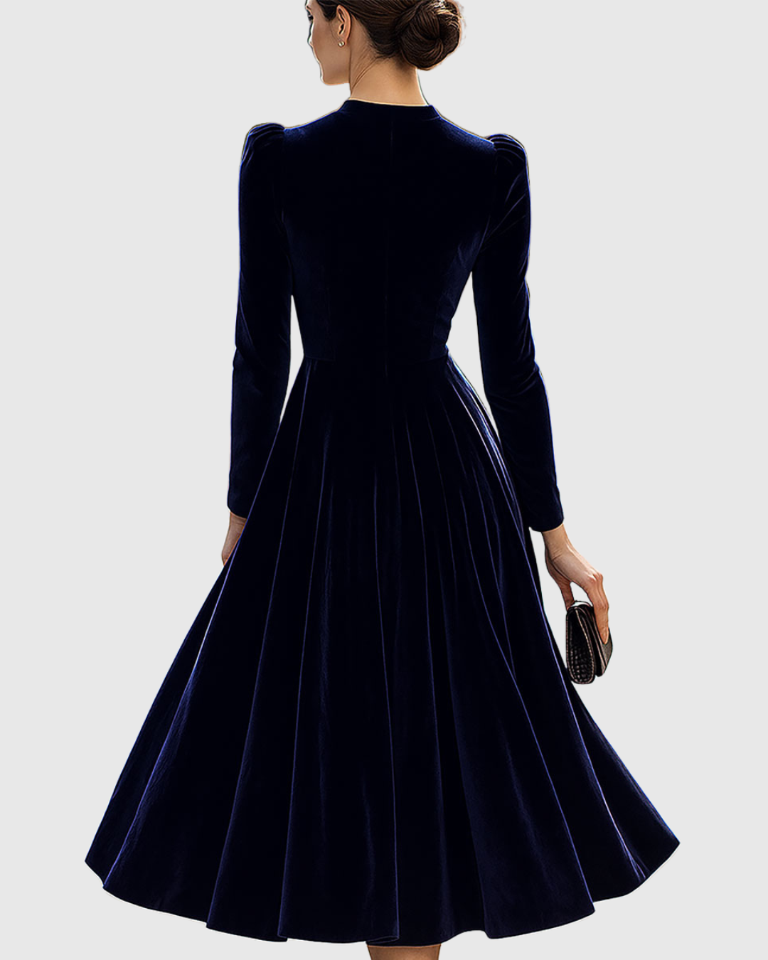 Vega™ | Vestido midi azul elegante