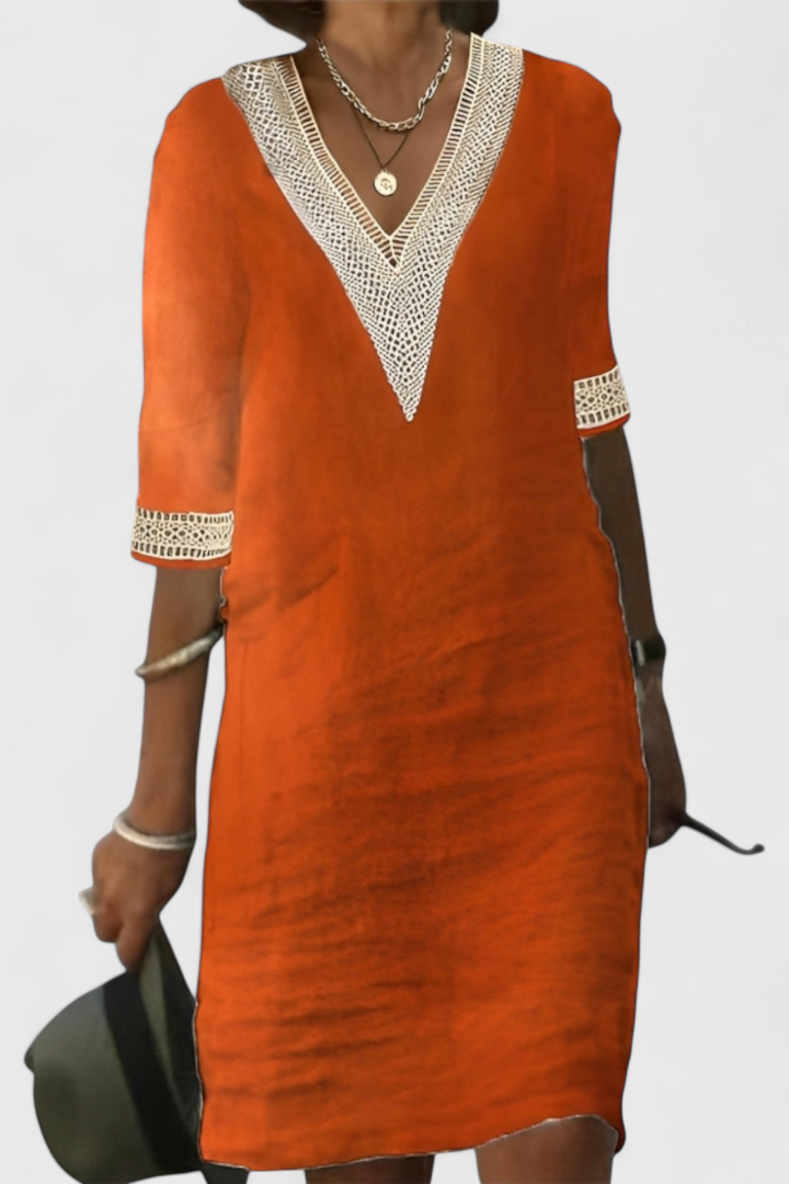 Vestido Midi de Elegancia Casual Malia
