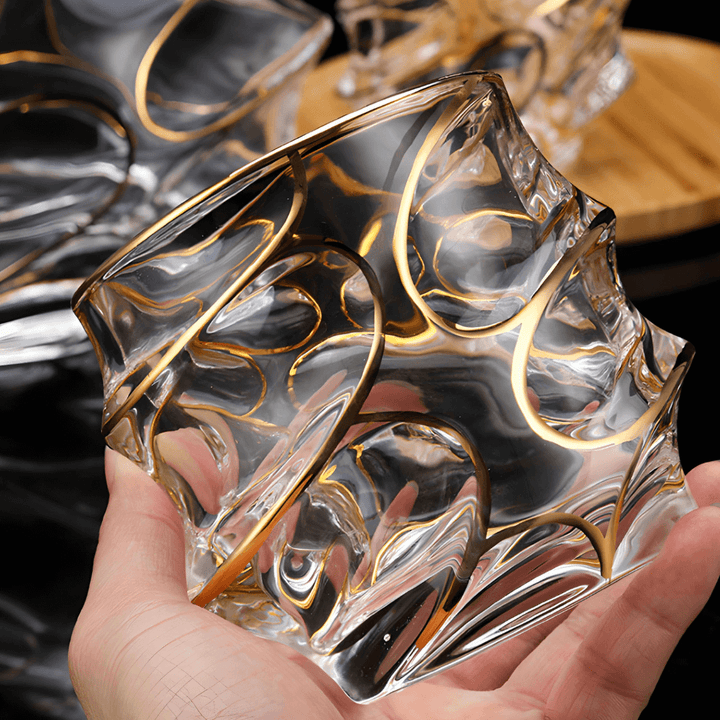 Vaso de Whisky de Cristal – Arashi Gold