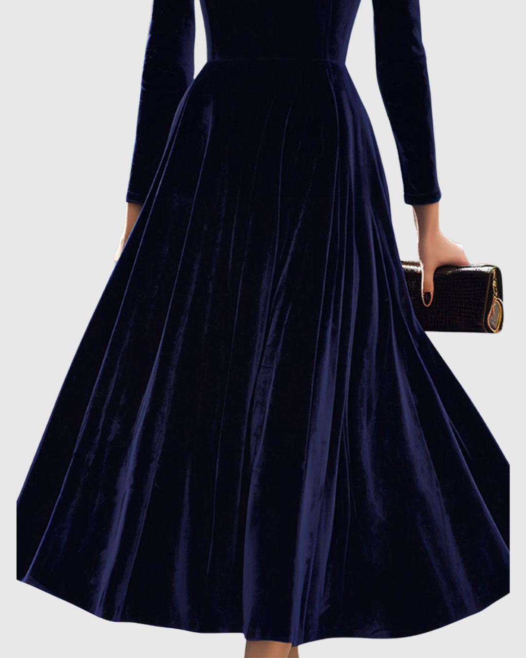 Vega™ | Vestido midi azul elegante