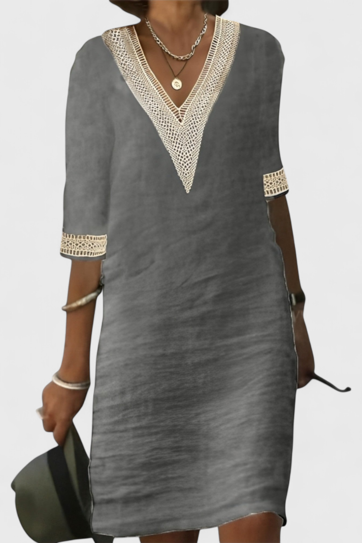 Vestido Midi de Elegancia Casual Malia