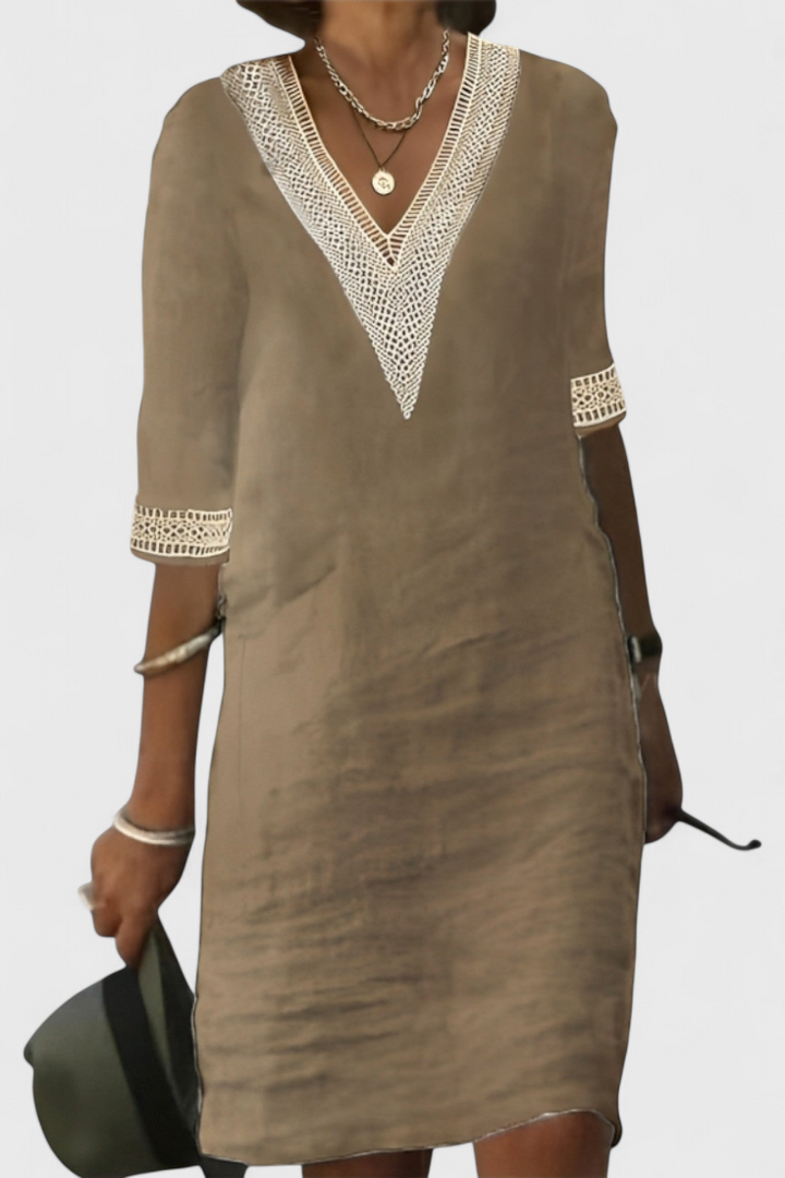 Vestido Midi de Elegancia Casual Malia