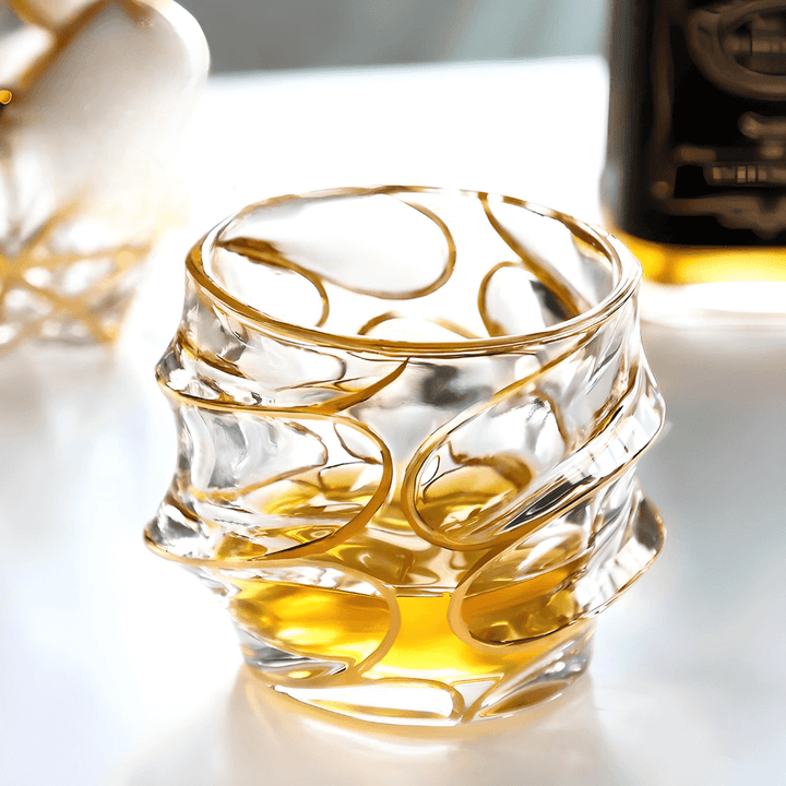 Vaso de Whisky de Cristal – Arashi Gold