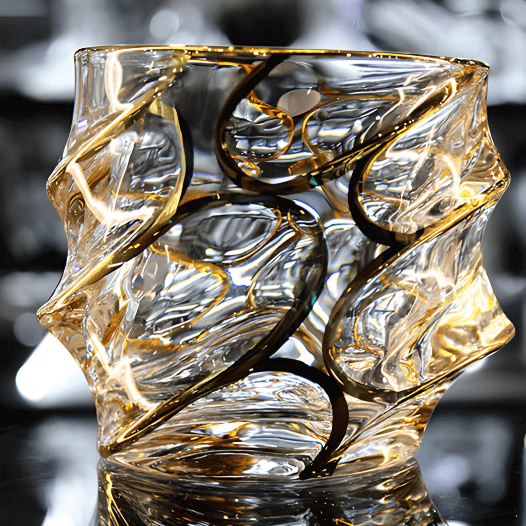 Vaso de Whisky de Cristal – Arashi Gold