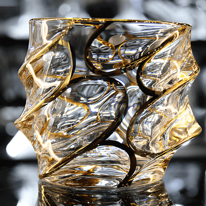 Vaso de Whisky de Cristal – Arashi Gold