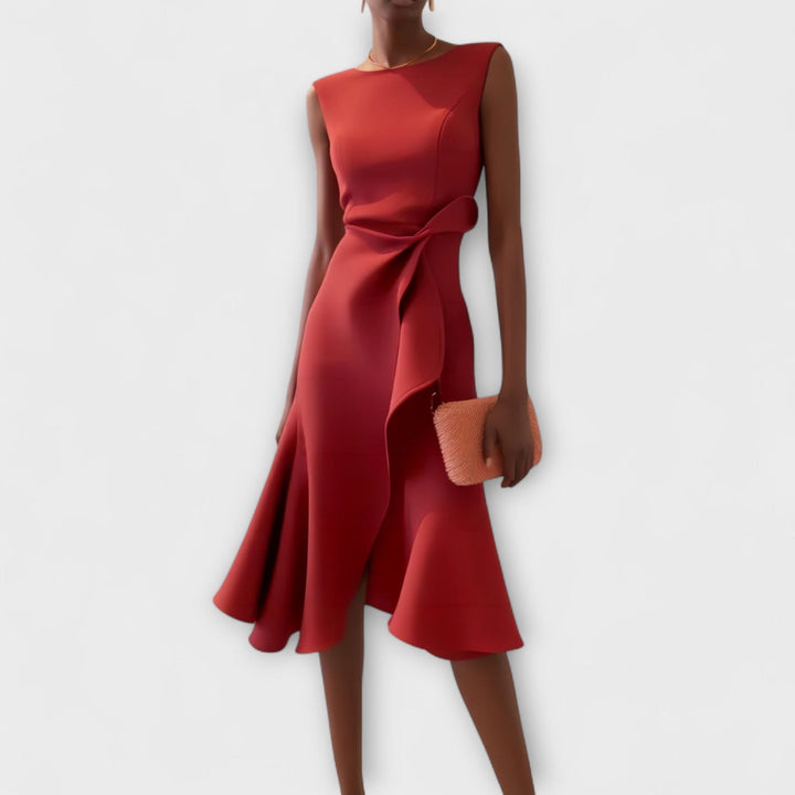 Sofia™ | Vestido midi plisado