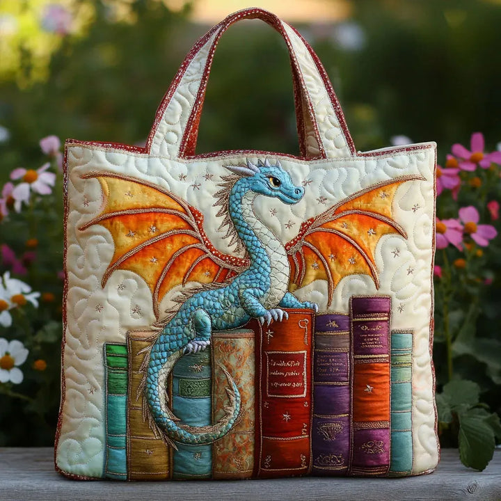 Bolso Artesanal – Guardián de Libros del Dragón Esmeralda