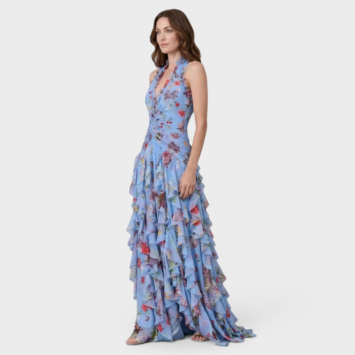 Natalia™ | Vestido maxi halter elegante