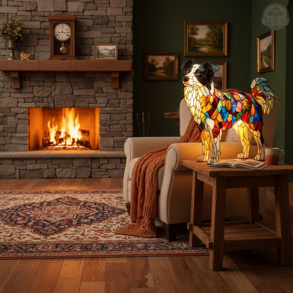 Lámpara Artesanal – Border Collie