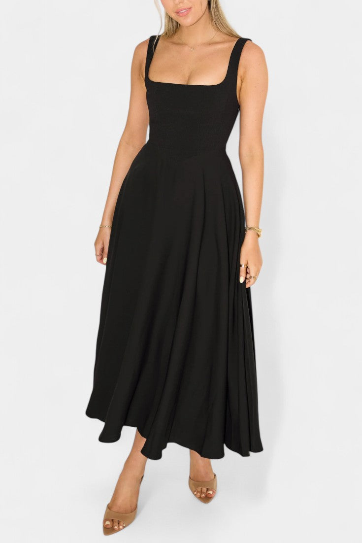 Vestido Midi A-Line Mary Sin Mangas