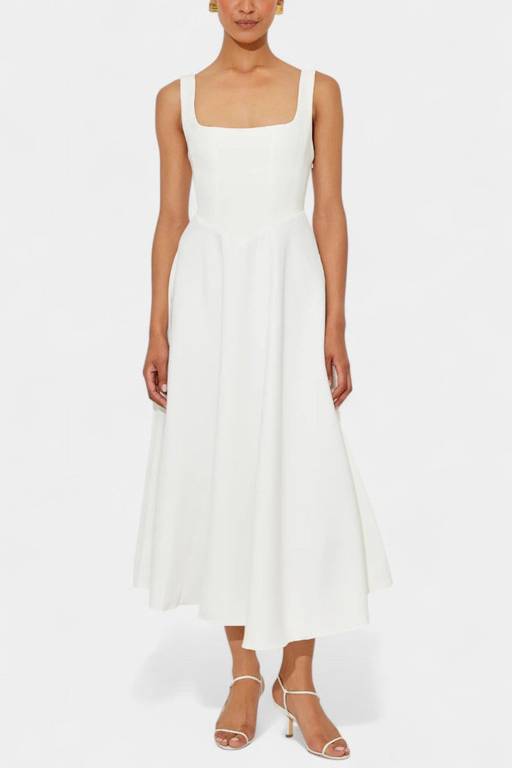 Vestido Midi A-Line Mary Sin Mangas