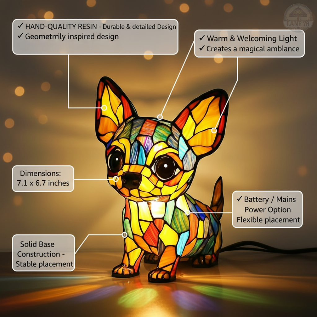 Lámpara Artesanal – Colgante Chihuahua Encantador