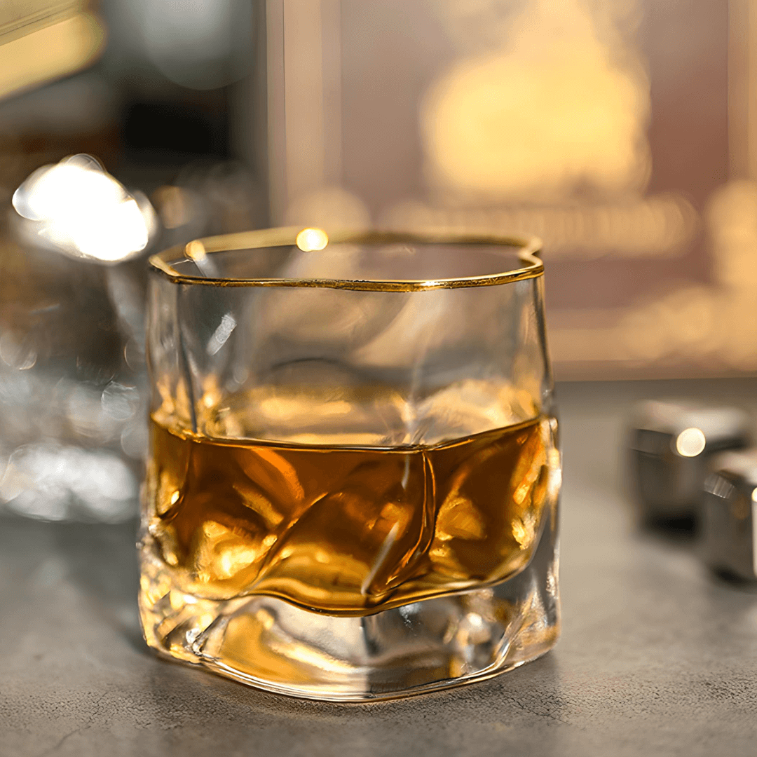 Vaso de Whisky de Cristal – Hoshi Gold