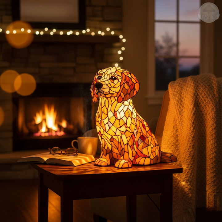 Lámpara Artesanal – Lily Figura Espiritual de Golden Retriever