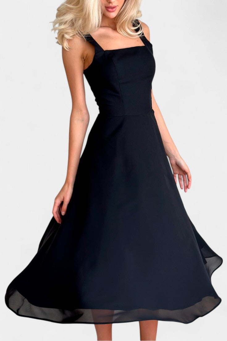 Vestido Midi A-Line Mary Sin Mangas