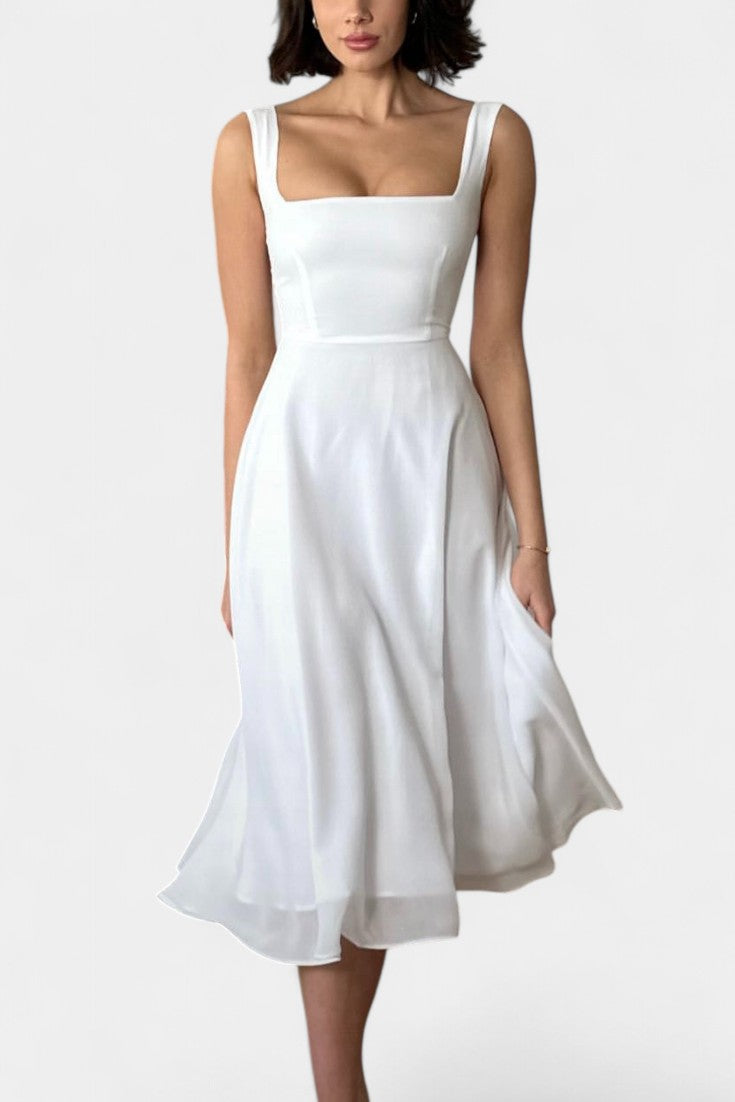 Vestido Midi A-Line Mary Sin Mangas