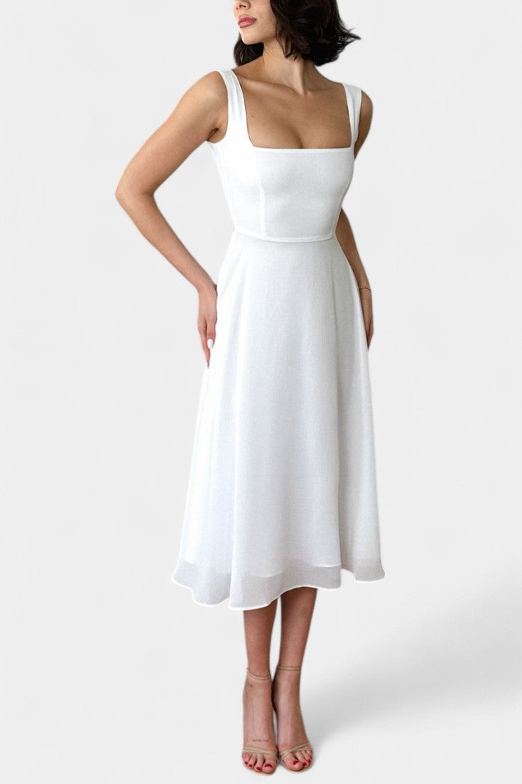 Vestido Midi A-Line Mary Sin Mangas