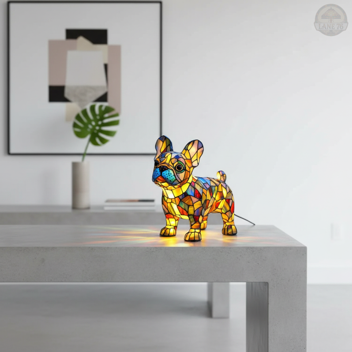 Lámpara Artesanal – Bulldog Francés Radiante