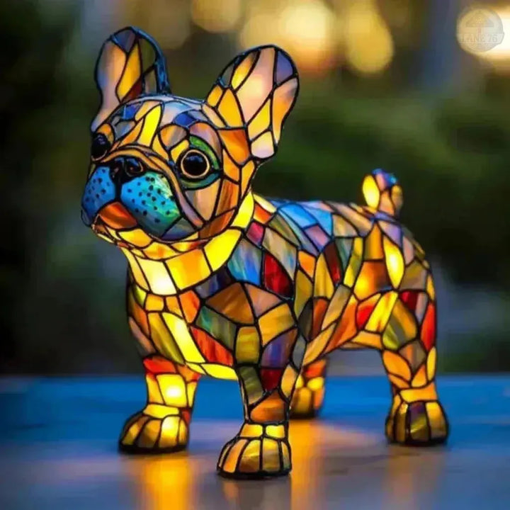 Lámpara Artesanal – Bulldog Francés Radiante