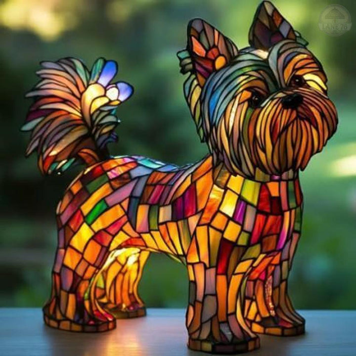 Lámpara Artesanal – Yorkshire Terrier Radiante
