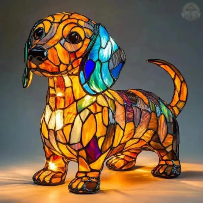 Lámpara Artesanal – Resplandor de Perro Salchicha