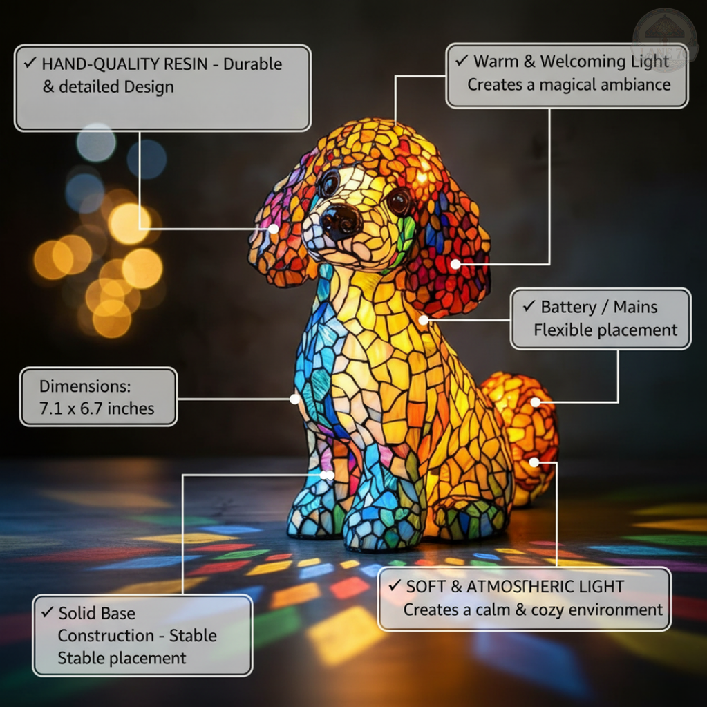 Lámpara Artesanal – El Encanto Elegante del Caniche
