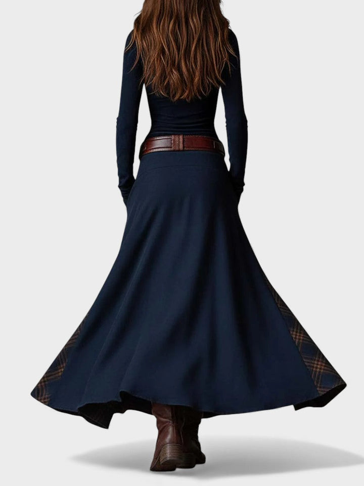 Marina™ | Vestido maxi de ante con cinturón