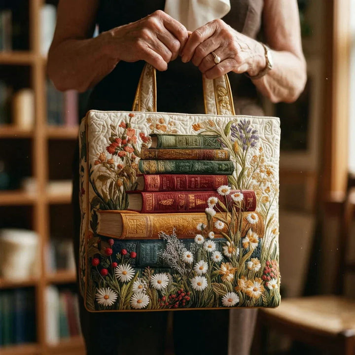 Quiltad väska – Blommigt mönster