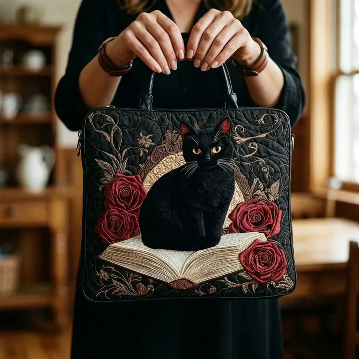 Bolso Artesanal – Gato Negro sobre Libros