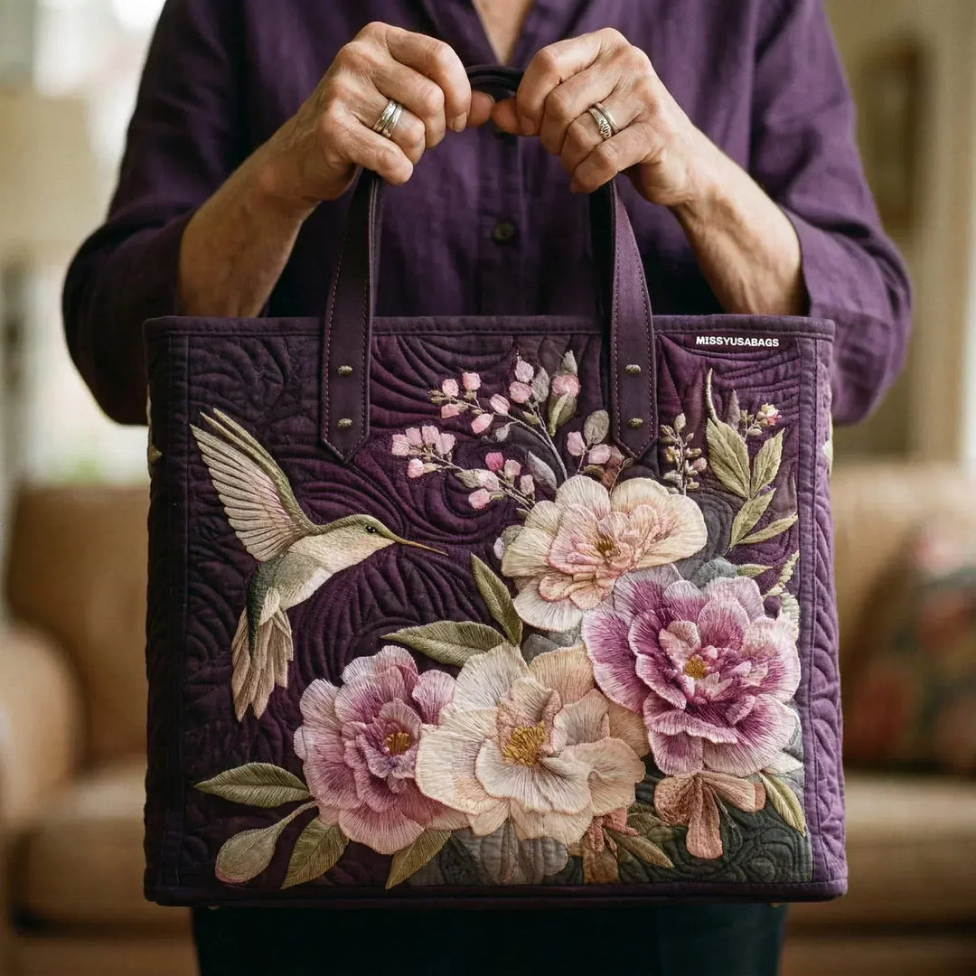 Bolso Artesanal – Colibrí y Orquídeas