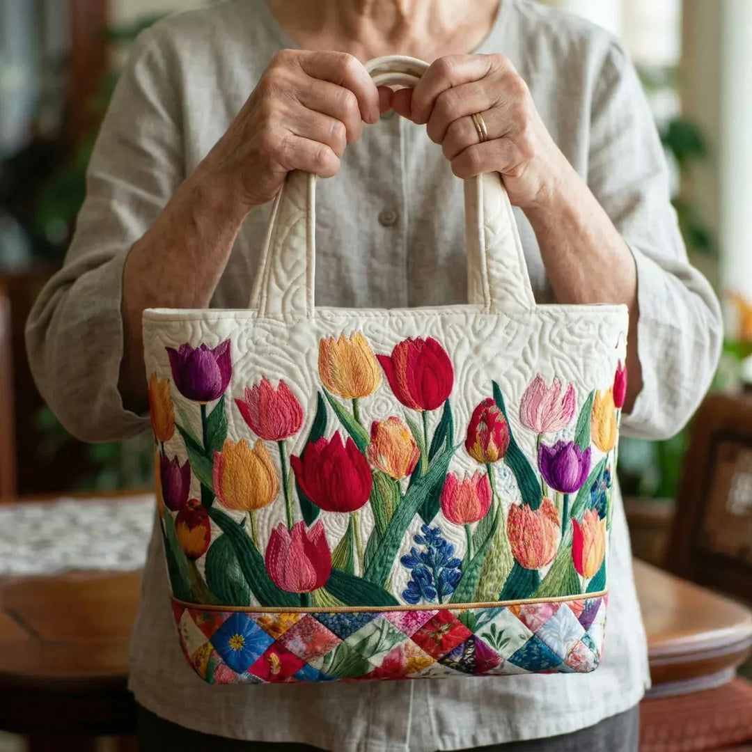 Bolso Artesanal – Jardín de Tulipanes
