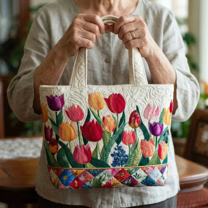 Bolso Artesanal – Jardín de Tulipanes