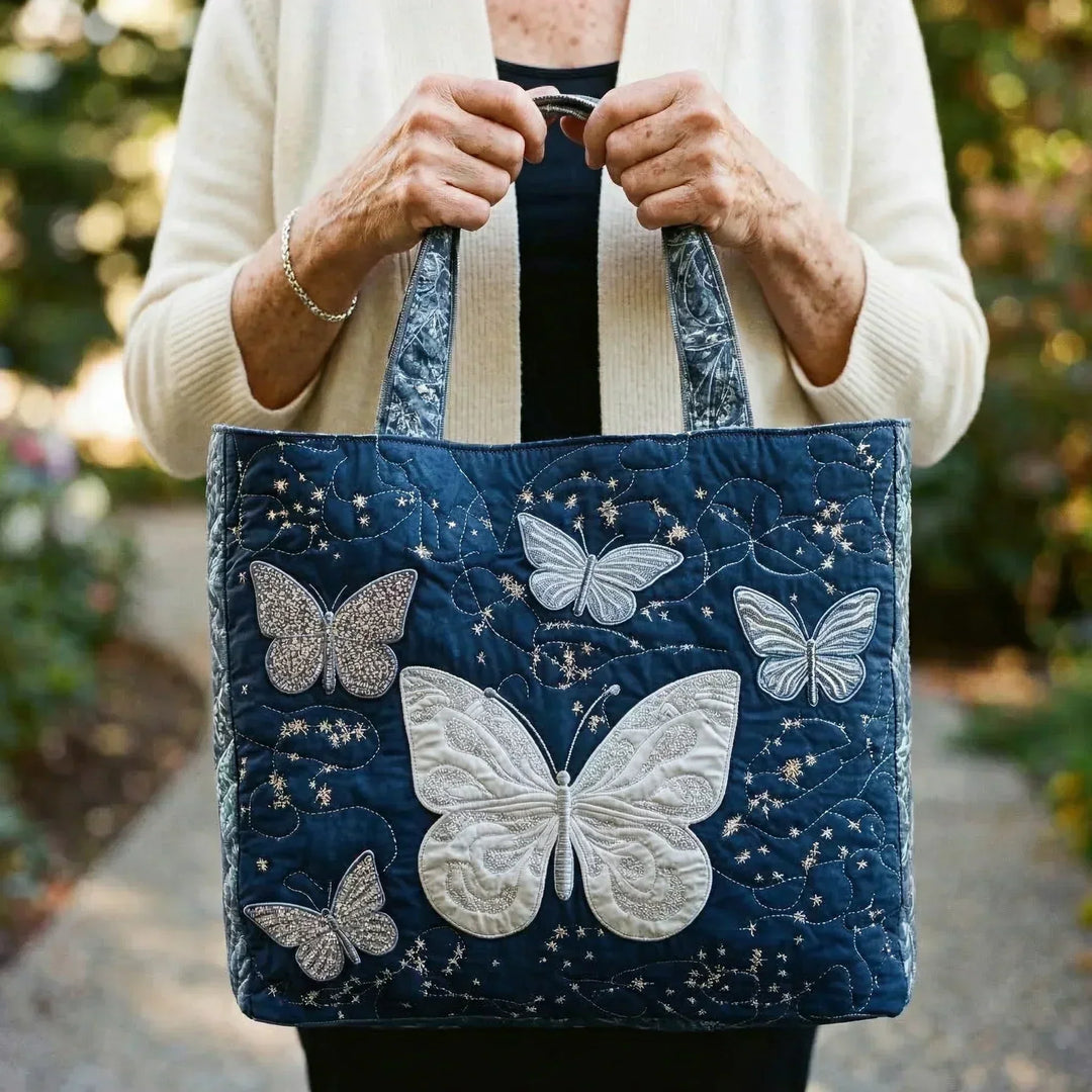 Bolso Artesanal – Mariposa Plateada