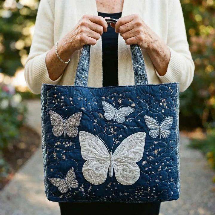 Bolso Artesanal – Mariposa Plateada