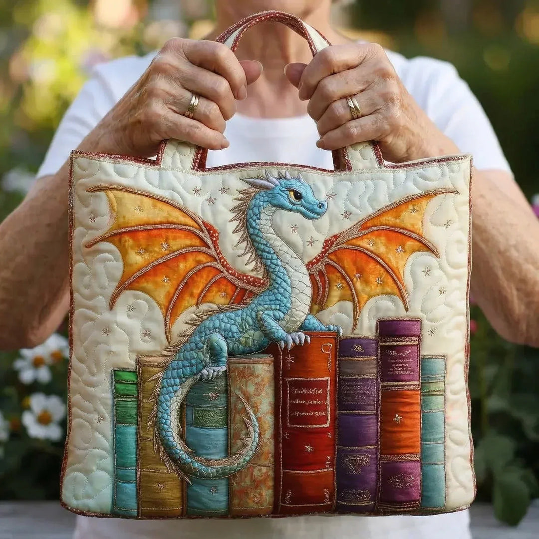 Bolso Artesanal – Guardián de Libros del Dragón Esmeralda