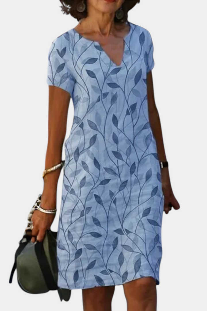 Vestido Casual Elowen con Escote en V