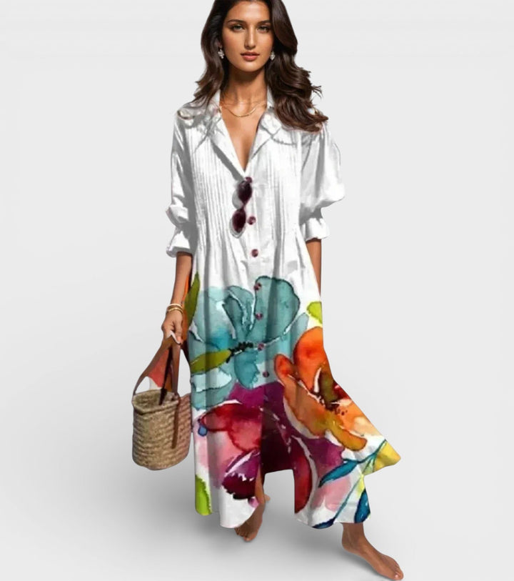 Lidia™ | Vestido maxi boho fluido