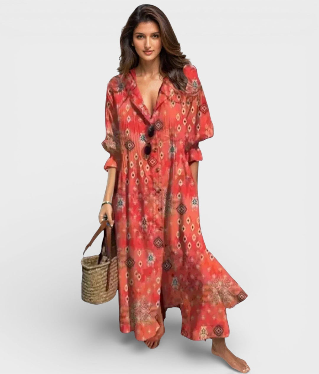 Lidia™ | Vestido maxi boho fluido