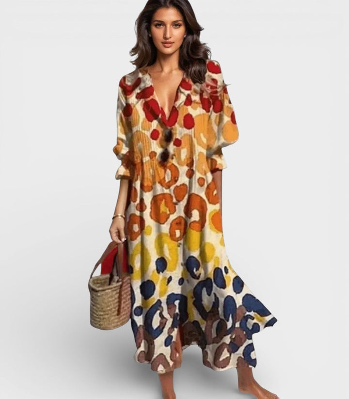 Lidia™ | Vestido maxi boho fluido