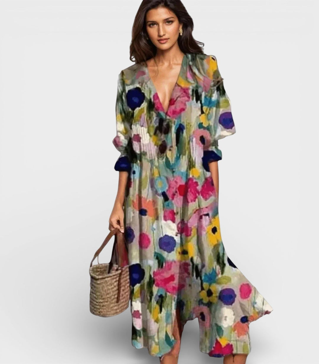 Lidia™ | Vestido maxi boho fluido
