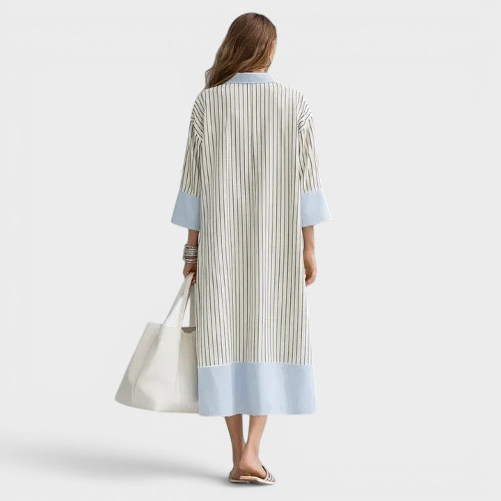 Marta™ | Vestido midi a rayas elegante
